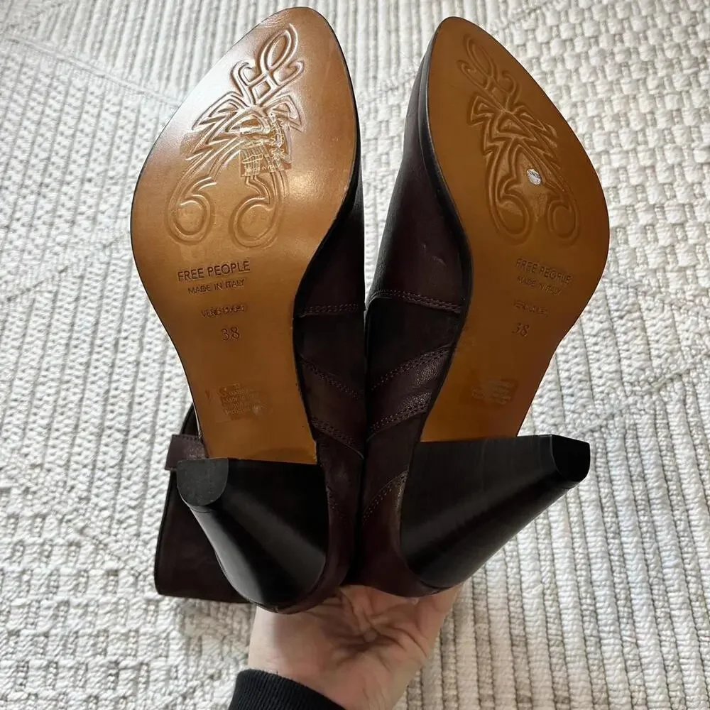Free People Feather Heel Leather & Suede Boots